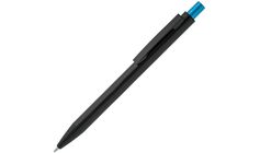 Ручка шариковая Chromatic, черная с голубым