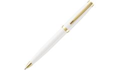 Ручка шариковая Letra Gold, глянцевая, белая
