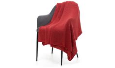 Плед Knitly, красный (коралл)