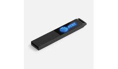 Флешка markBright Black с синей подсветкой, 32 Гб