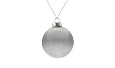 Елочный шар Finery Shine, 8 см, глянцевый серебристый с глиттером