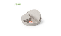 Таблетница BETUR, 3 отсека, h=1,7 cm, d=7,5 см; пластик, бамбуковое волокно