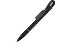 Ручка шариковая с кабелем USB, черный