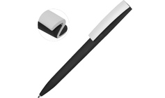 Ручка пластиковая soft-touch шариковая «Zorro», черный/белый