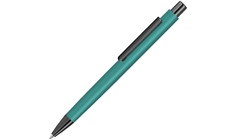 Металлическая шариковая ручка soft touch "Ellipse gum", бирюзовый