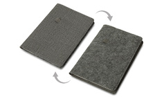 Двустороннее портфолио из рпет-фетра и искусственной кожи "Felt", серый