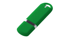 USB-флешка на 2 ГБ с покрытием soft-touch, зеленый