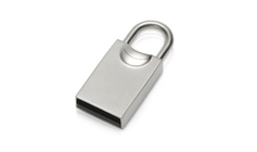 USB-флешка 2.0 на 16 Гб «Lock», серебристый