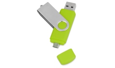 USB/micro USB-флешка 2.0 на 16 Гб «Квебек OTG», зеленое яблоко