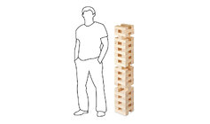 Игра из дерева "XL Tower", 57 брусков