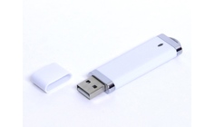 USB-флешка промо на 32 Гб прямоугольной классической формы, белый