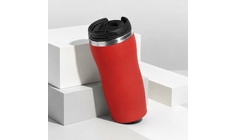 Термокружка "Double wall mug C1", soft touch, 350 мл, красный