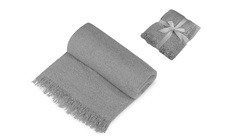 Плед акриловый Mohair, серый