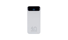RIVACASE VA2540 (10 000mAh), QC/PD 20W внешний аккумулятор с дисплеем, белый 12/48