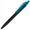 Ручка шариковая Prodir QS01 PRT-P Soft Touch, черная с голубым
