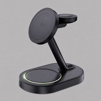Беспроводная зарядная станция 3 в 1 MagSafe QI2 NEO Galaxy, черная, Deppa