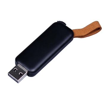 USB-флешка промо на 32 Гб прямоугольной формы, выдвижной механизм, черный